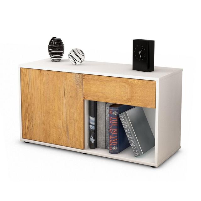 Keyon Sideboard Latitude Run Body and front colour: Oak / Matt White on Productcaster.