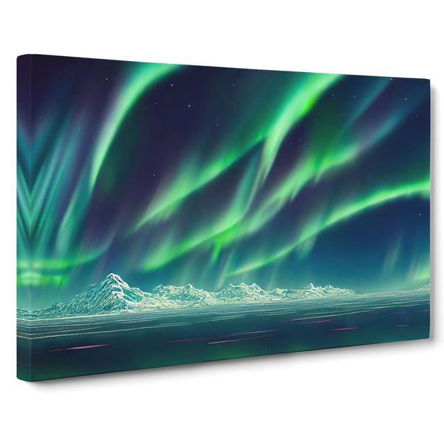 The Miraculous Aurora Borealis - Wrapped Canvas Print Latitude Run Size: 35cm H x 50cm W x 3cm D on Productcaster.