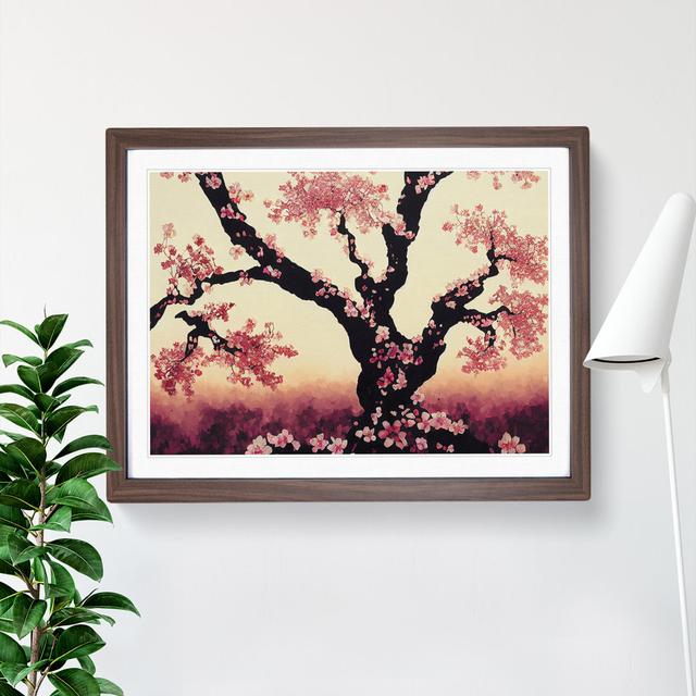 Amazing Cherry Blossom Tree Flowers - Picture Frame Graphic Art Marlow Home Co. Size: 46cm H x 64cm W x 2cm D, Frame Colour: Walnut Framed on Productcaster.