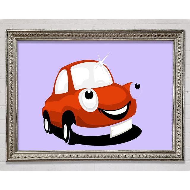 Smiling Clean Car Baby Blue - Single Picture Frame Art Prints Bright Star Colour: Lilac, Size: 21cm H x 29.7cm W on Productcaster.