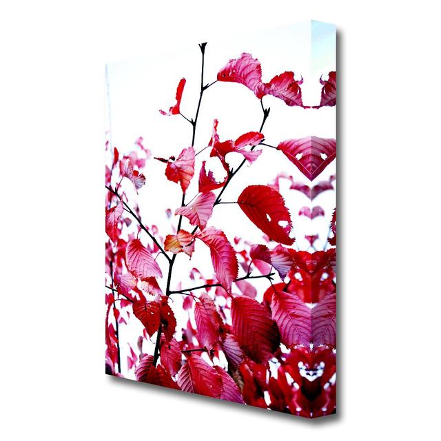 Red Leaves In Autumn Flowers Canvas Print Wall Art East Urban Home Size: 142.2 cm H x 101.6 cm W on Productcaster.