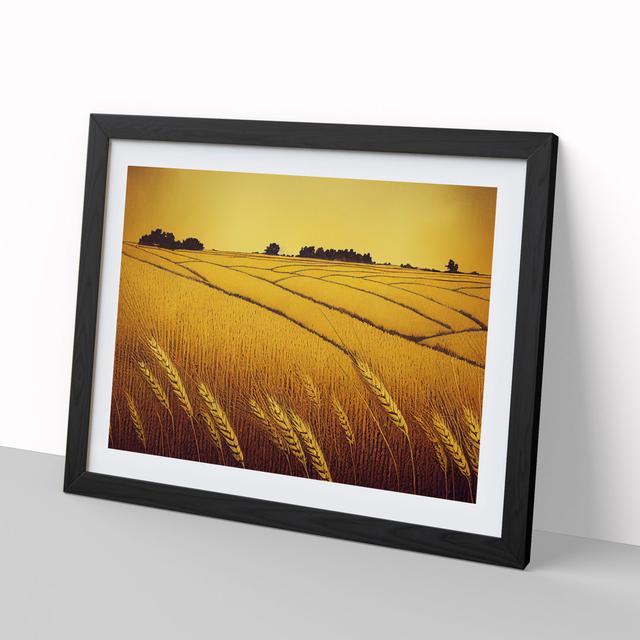 Beauty of a Wheat Field - Picture Frame Graphic Art Brambly Cottage Size: 25cm H x 34cm W x 2cm D, Frame Colour: Black Frame on Productcaster.