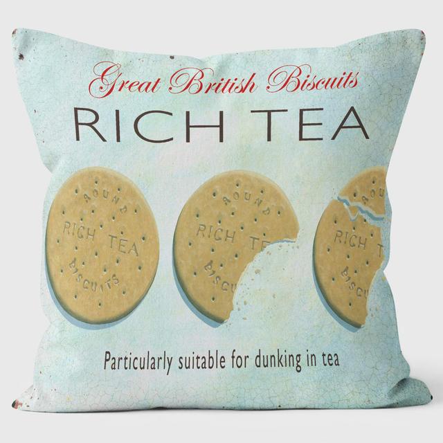 Rich Tea Biscuit - Martin Wiscombe - Art Print Cushion Corrigan Studio on Productcaster.