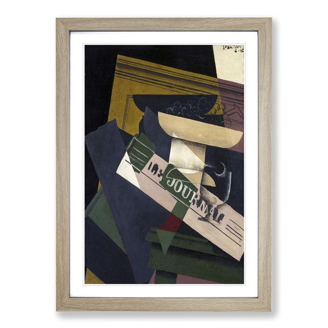 Journal by Juan Gris - Picture Frame Painting East Urban Home Size: 65cm H x 48cm W x 2cm D, Frame Option: Oak Framed on Productcaster.