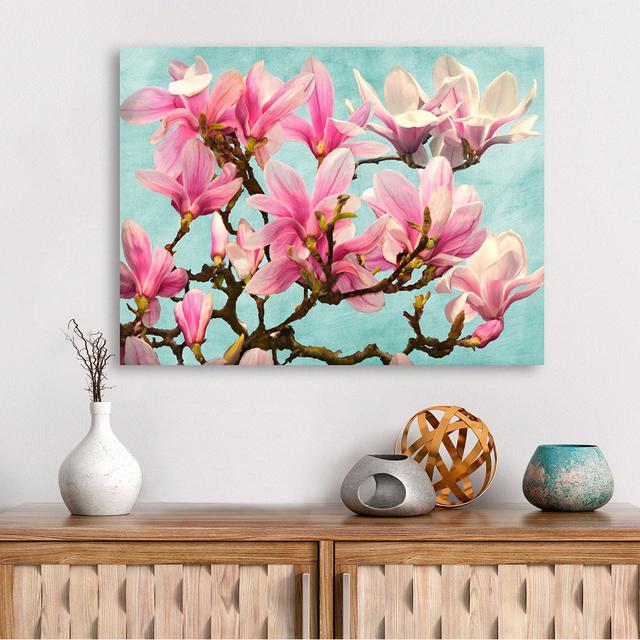 Magnolia Branch by Luca Villa - Wrapped Canvas Painting Rosalind Wheeler Size: 90cm H x 120cm W x 4cm D on Productcaster.