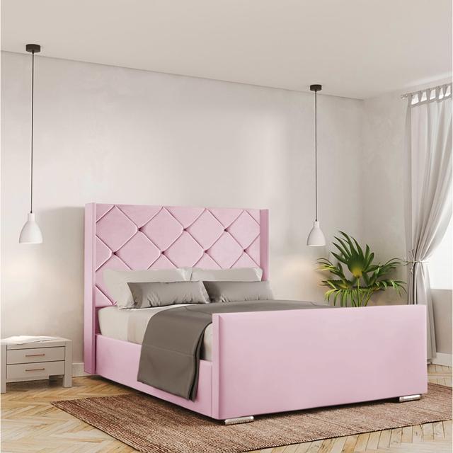 Adilyn Upholstered Storage Bed Fairmont Park Colour: Pink, Size: Super King (6') on Productcaster.