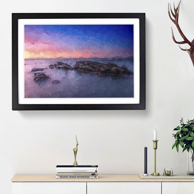 Sunset in Malaga Spain in Abstract - Picture Frame Graphic Art Print East Urban Home Size: 62cm H x 87cm W x 2cm D, Frame Option: Black Framed on Productcaster.