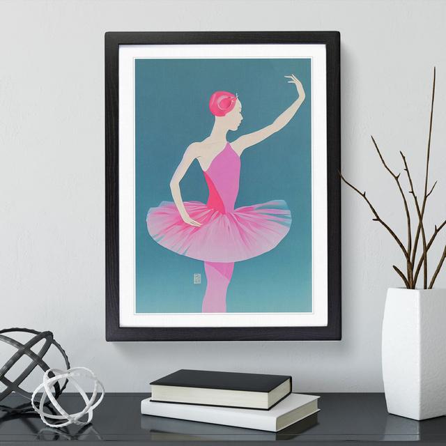 Ballerina Profile - Picture Frame Painting Rosdorf Park Frame Colour: Black Framed, Size: 64cm H x 46cm W x 2cm D on Productcaster.