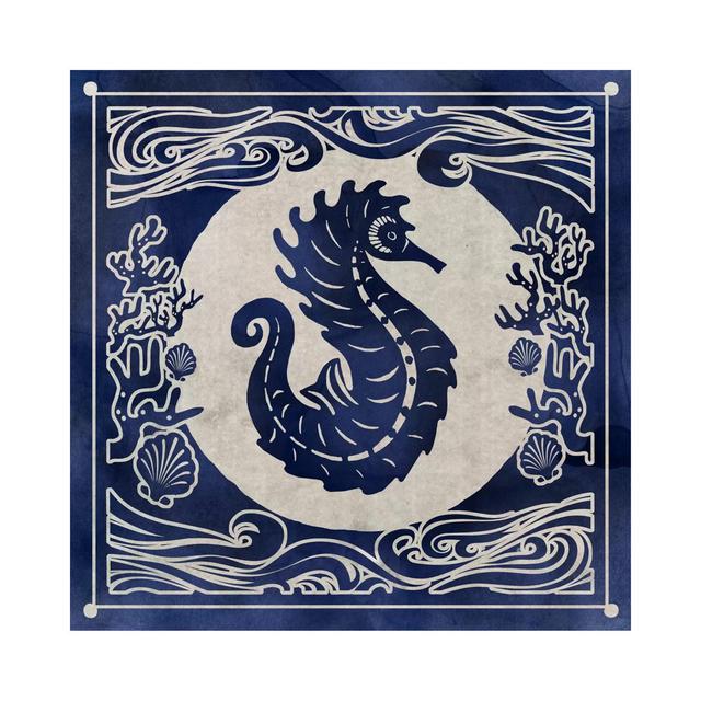 Ink Seahorse ESK122 House of Hampton Size: 45.72cm H x 45.72cm W x 3.81cm D on Productcaster.