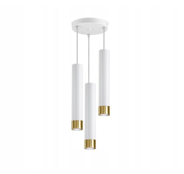 Allender 3 - Light Cluster Cylinder Pendant Canora Grey Finish: White/Gold on Productcaster.