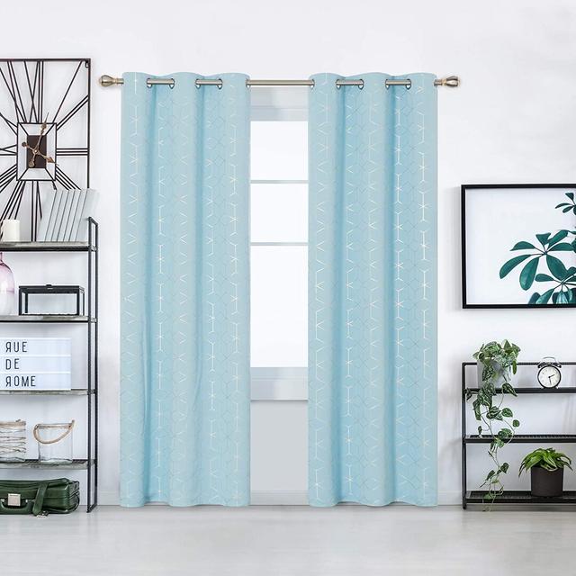 Malone Room Darkening Thermal Curtain (Set of 2) Fairmont Park Panel Size: Width 117 x Drop 183cm, Colour: Sky Blue on Productcaster.