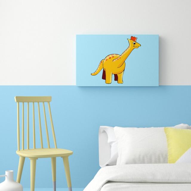 Big Herbivore Dinosaur Long Neck - Graphic Art Print on Canvas East Urban Home Size: 50.8 cm H x 81.3 cm W on Productcaster.