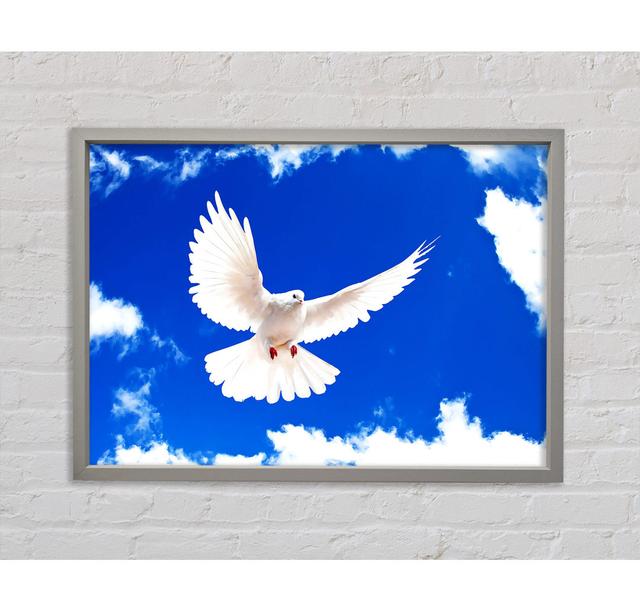 White Dove Framed Print Ebern Designs Size: 84.1cm H x 118.9cm W on Productcaster.