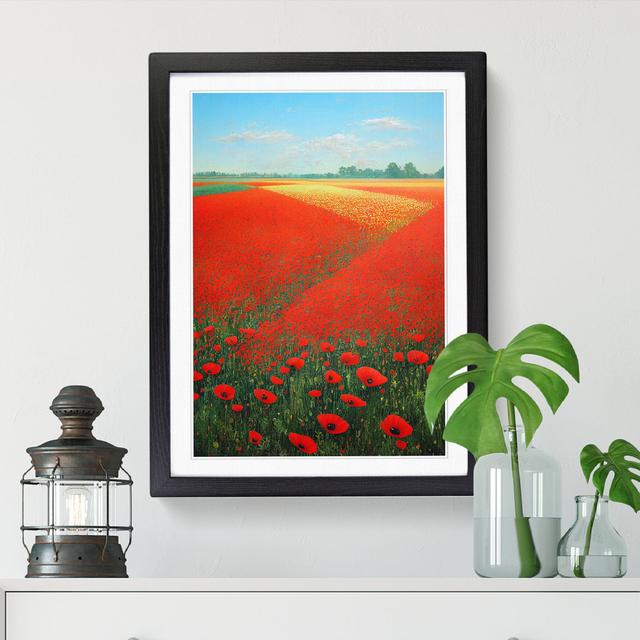 Poppy Flower Field Vol.4 - Single Picture Frame Painting ClassicLiving Frame Option: Black, Size: 46cm H x 34cm W x 2cm D on Productcaster.