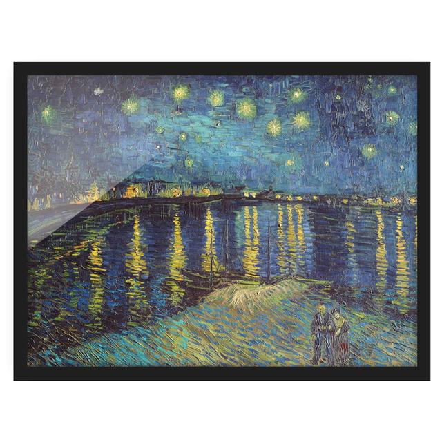 Starry Night over the Rhône by Vincent Van Gogh - Picture Frame Painting ClassicLiving Size: 40cm H x 55cm W x 2cm D, Frame Option: Black Framed on Productcaster.