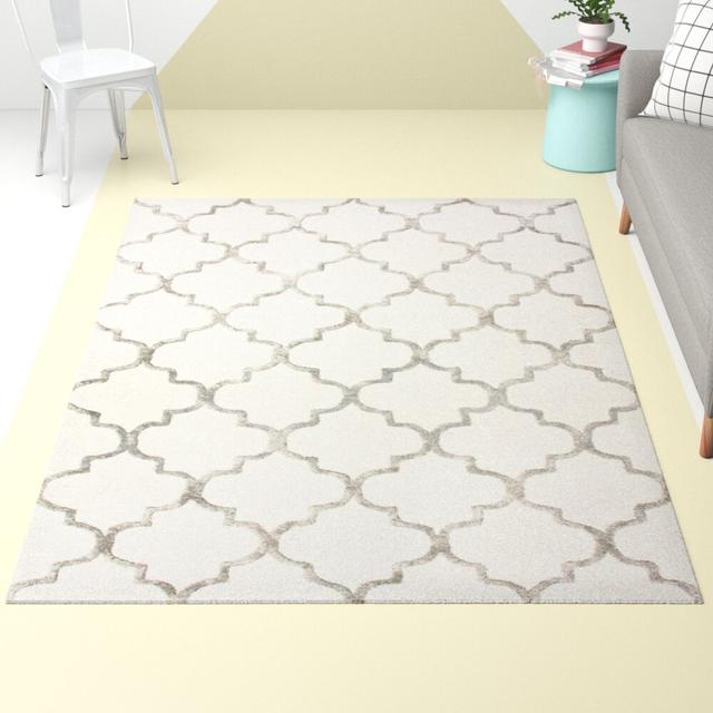 Loyers Handmade Tufted Ivory Rug Fairmont Park Rug Size: Rectangle 183 x 274cm on Productcaster.