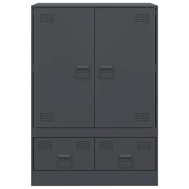 Vidaxl Highboard Schwarz 67X39x95 Cm Stahl LoftDesigns Farbe: Anthrazit on Productcaster.