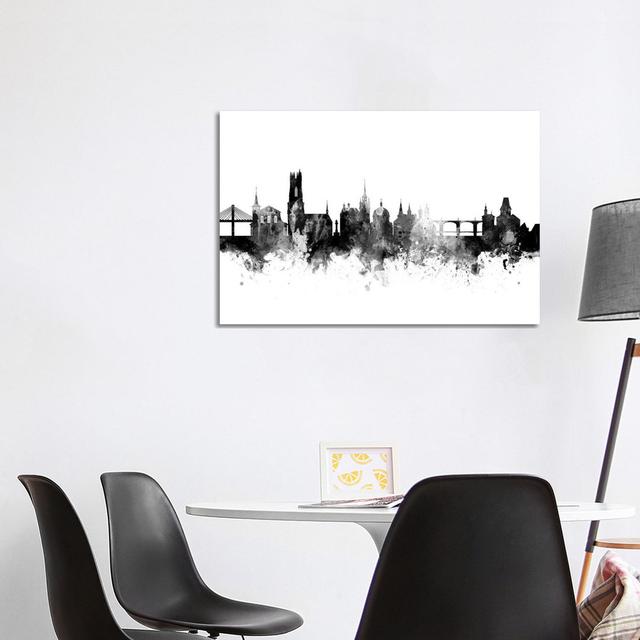 Fribourg, Switzerland In Black & White by Michael Tompsett - Wrapped Canvas Gallery-Wrapped Canvas Giclée Latitude Run Size: 66.04cm H x 101.6cm W x 3 on Productcaster.