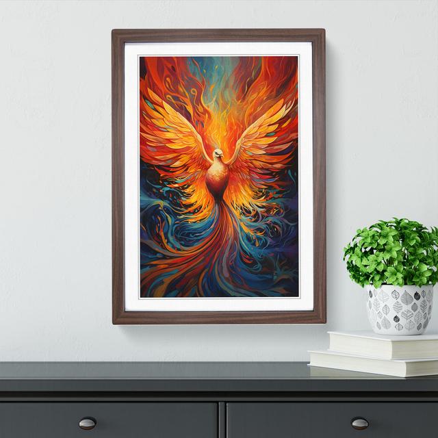 Phoenix Colour Field - Single Picture Frame Print on Wood Marlow Home Co. Format: Walnut Framed, Size: 34cm H x 25cm W on Productcaster.