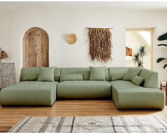 Ecksofa ONYX Lisa design Polsterfarbe: Salbeigrün, Ausrichtung: Rechts ausgerichtet on Productcaster.