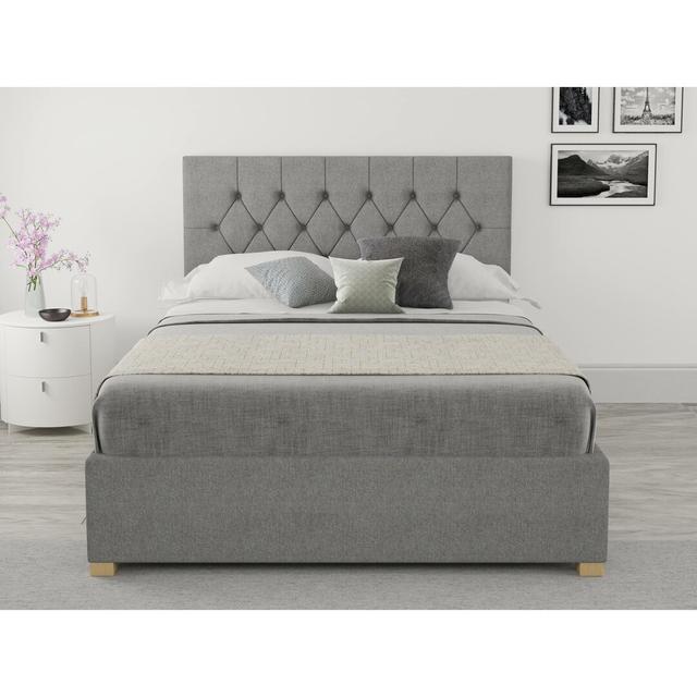 Swanley Upholstered Ottoman Bed Fernleaf Colour: Grey, Size: Single (3') on Productcaster.