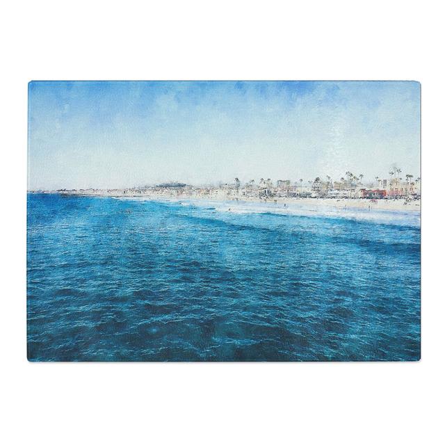 Newport Beach in California Painting Chopping Board East Urban Home Size: 0.4cm H x 20cm W x 28.5cm L on Productcaster.