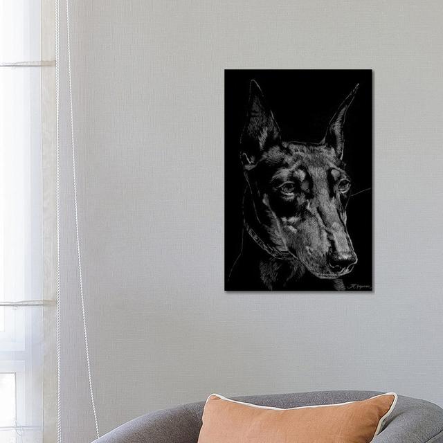 Canine Scratchboard XIII by Julie T. Chapman - Wrapped Canvas Print Latitude Run Size: 66.04cm H x 45.72cm W x 3.81cm D on Productcaster.