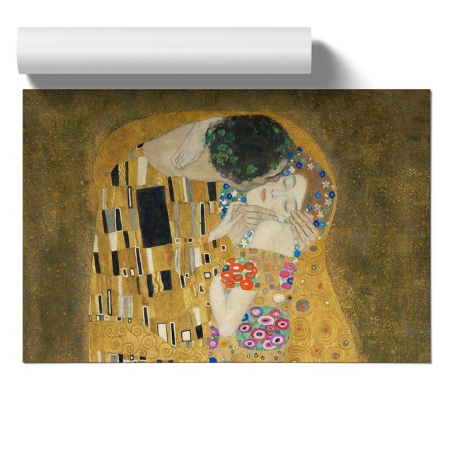 The Kiss Vol.4 by Gustav Klimt - No Frame Painting East Urban Home Size: 42cm H x 59cm W x 0.1cm D on Productcaster.