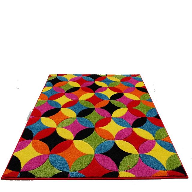 Hoyt Machine Woven Cricle Bright Area Rug George Oliver Rug Size: Rectangle 60 x 110 cm on Productcaster.