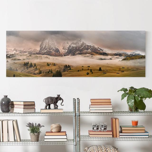 Dolomite Myths - Wrapped Canvas Graphic Art Union Rustic Size: 70cm H x 200cm W on Productcaster.