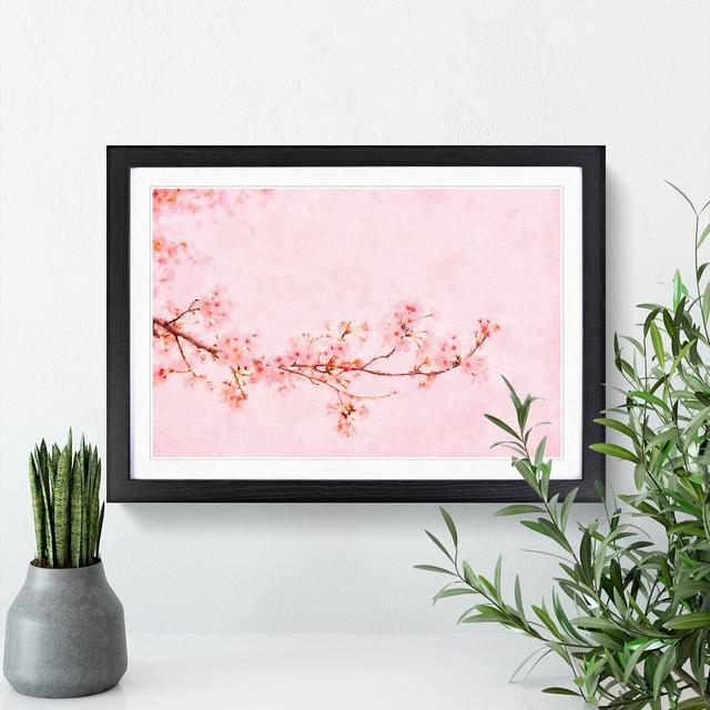 Pink Cherry Blossom - Picture Frame Graphic Art Print East Urban Home Format: Black, Size: 24cm H x 33cm W x 2cm D on Productcaster.