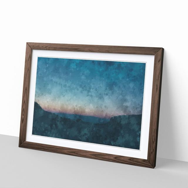 Over the Mountains - Picture Frame Graphic Art Print East Urban Home Format: Walnut, Size: 45cm H x 63cm W x 2cm D on Productcaster.