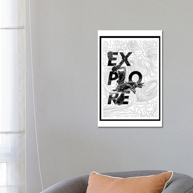 Explore Map - Wrapped Canvas Graphic Art Ivy Bronx Size: 66.04cm H x 45.72cm W x 3.81cm D on Productcaster.