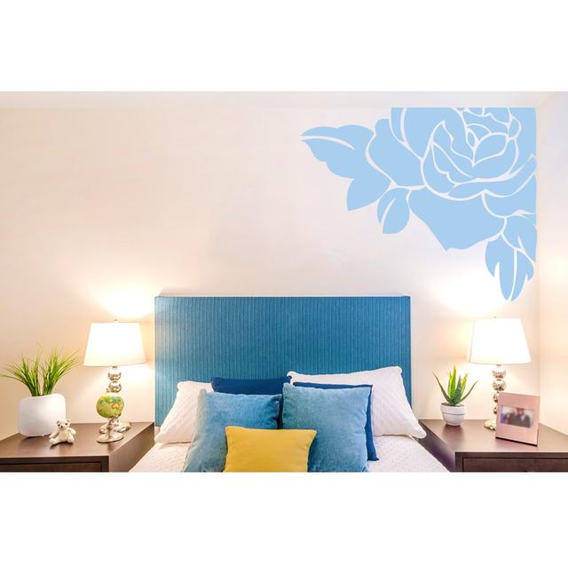 Plants & Flowers Non-Wall Damaging Wall Decal East Urban Home Size: Medium, Colour: Light Blue on Productcaster.