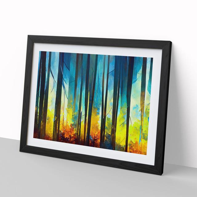 Cool Abstract Forest Vol.5 - Picture Frame Graphic Art Alpen Home Frame Colour: Black, Size: 46cm H x 64cm W x 2cm D on Productcaster.