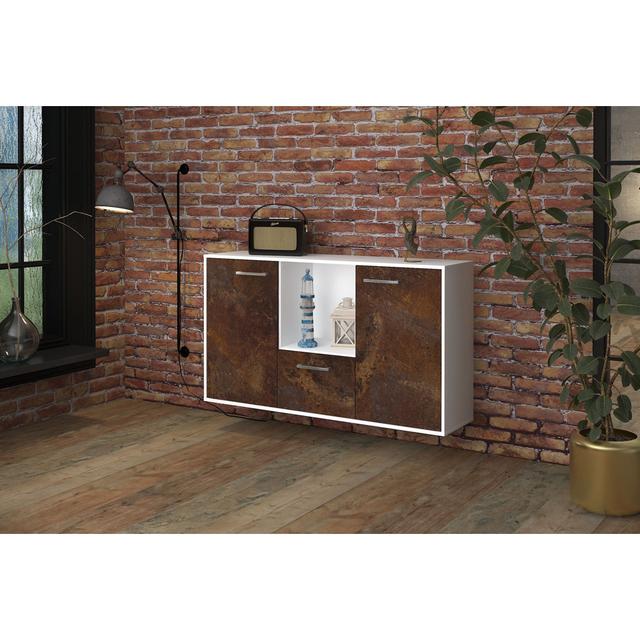 Sideboard Garden Grove STIL.ZEIT Farbe (Korpus/Front): Rostbraun/Weiß on Productcaster.