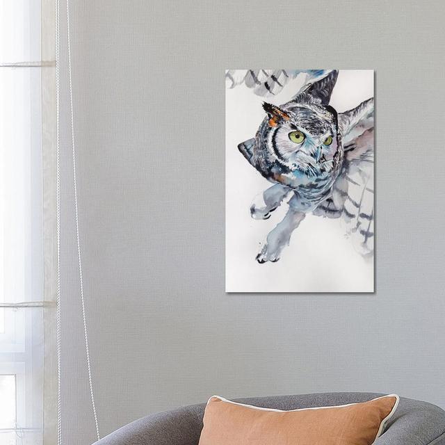 Great Horned Owl by Anna Brigitta Kovacs - Wrapped Canvas Print Union Rustic Size: 66.04cm H x 45.72cm W x 1.91cm D on Productcaster.