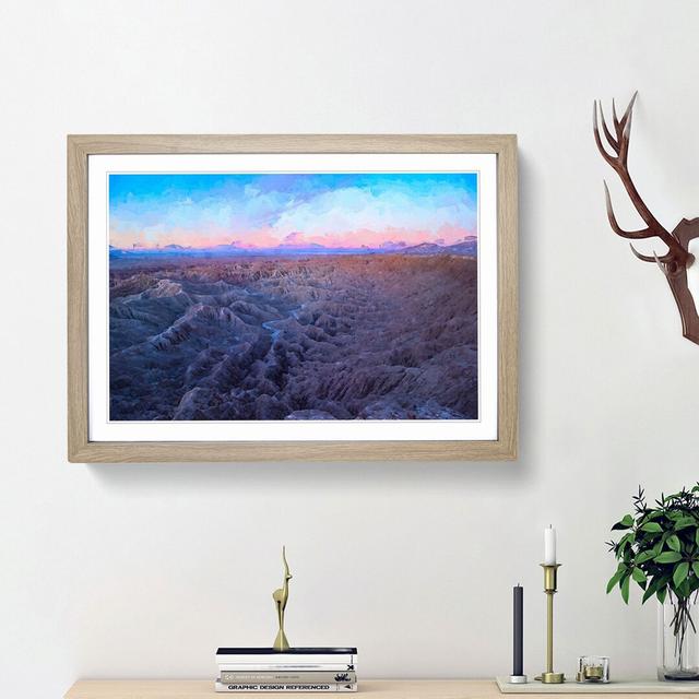 Anza-Borrego Desert California in Abstract - Picture Frame Graphic Art Print East Urban Home Size: 36cm H x 48cm W x 2cm D, Frame Option: Oak Framed on Productcaster.