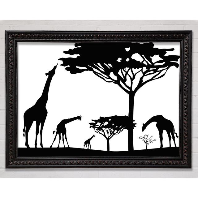 Giraffensilhouette - Einzelner Bilderrahmen Kunstdrucke Bright Star Größe: 84,1 cm H x 118,9 cm B on Productcaster.