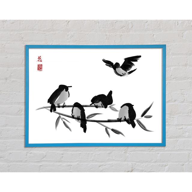 Chinese Birds - Single Picture Frame Art Prints Ophelia & Co. Size: 42cm H x 59.7cm W x 2cm D on Productcaster.