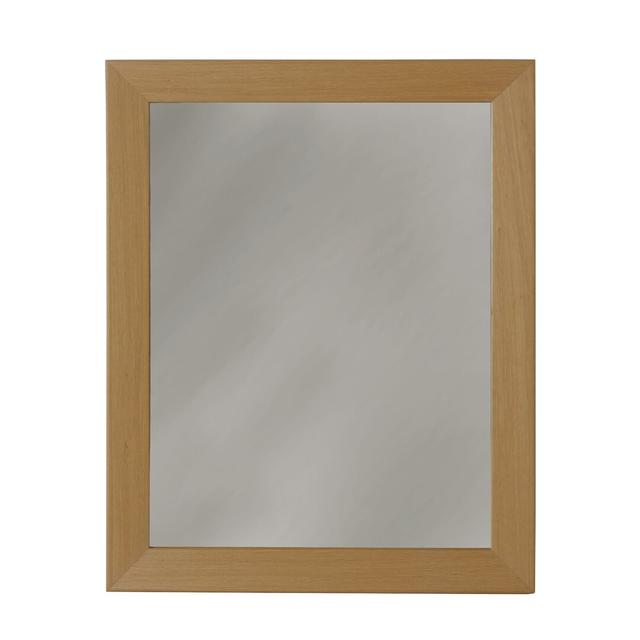 Alfret Wood Flat Wall Mirror Natur Pur on Productcaster.