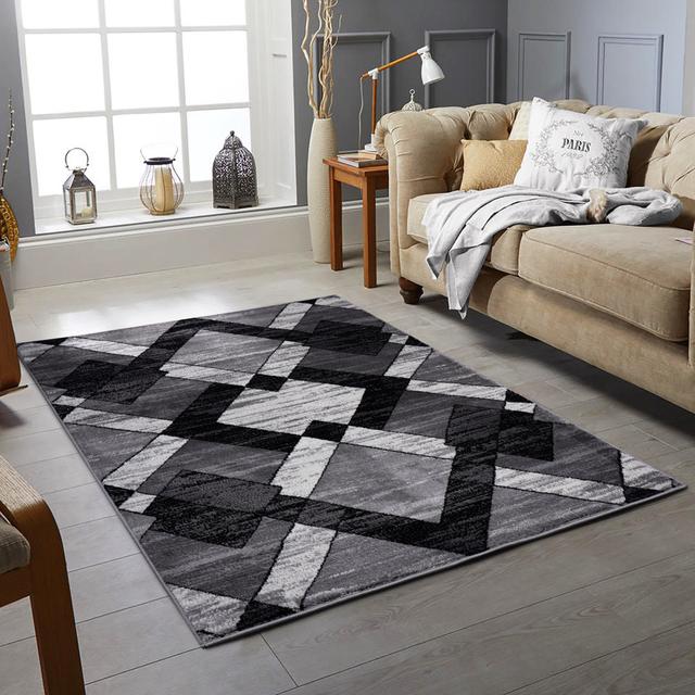 Trevino Dhurrie Black Rug Corrigan Studio Rug Size: Rectangle 60 x 110cm on Productcaster.