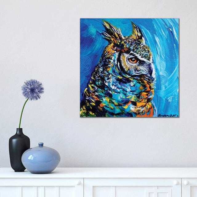 Eagle Owl by Lindsey Dahl - Wrapped Canvas Print Alpen Home Size: 45.72cm H x 45.72cm W x 3.81cm D on Productcaster.