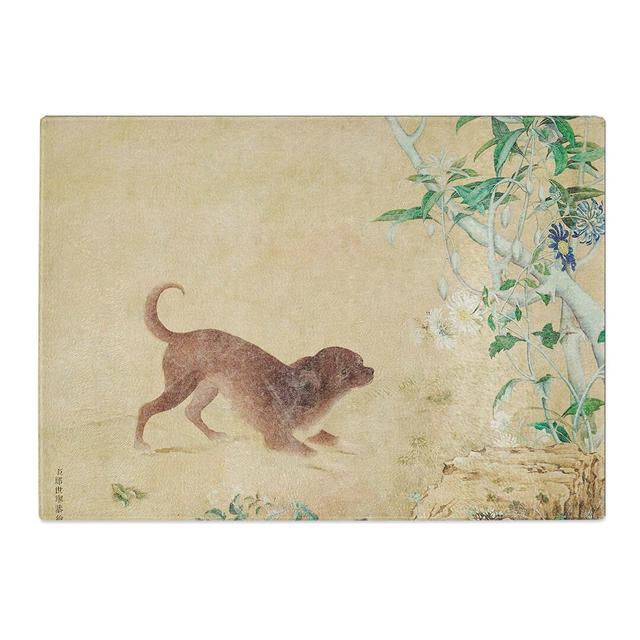 Tempered Glass Puppy by Lang Shining Chopping Board East Urban Home Size: 39 cm x 28.5 cm on Productcaster.