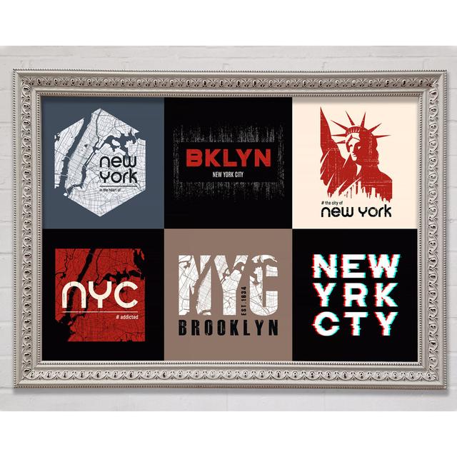 New York Signs - Single Picture Frame Art Prints Bright Star Size: 59.7cm H x 84.1cm W x 3cm D on Productcaster.