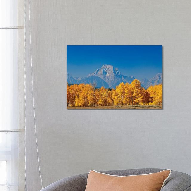 Tetons Yellow Autumn by Susan Vizvary - Wrapped Canvas Photograph Alpen Home Size: 45.72cm H x 66.04cm W x 1.91cm D on Productcaster.