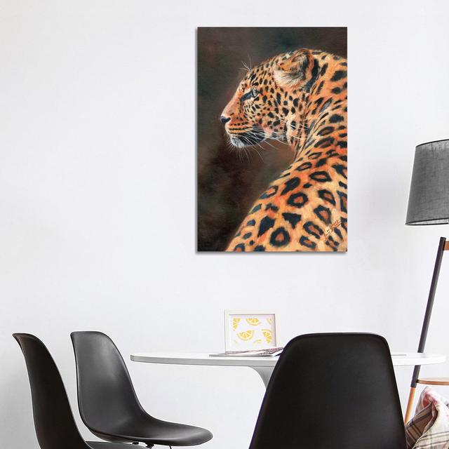 Leopard Profile by David Stribbling - Wrapped Canvas Gallery-Wrapped Canvas Giclée Ebern Designs Size: 101.6cm H x 66.04cm W on Productcaster.