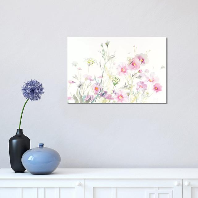 Queen Anne's Lace And Cosmos On White I by Danhui Nai - Wrapped Canvas Painting ClassicLiving Size: 30.48cm H x 45.72cm W x 1.91cm D on Productcaster.