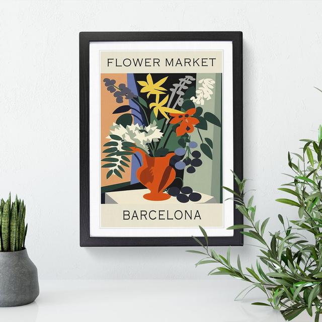 Barcelona Flower Market Exhibition No.10 Happy Larry Size: 46cm H x 34cm W x 2cm D on Productcaster.