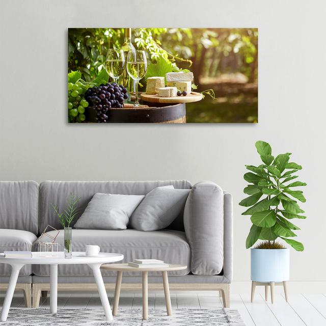 Wine and Snacks - Wrapped Canvas Art Prints Latitude Run on Productcaster.